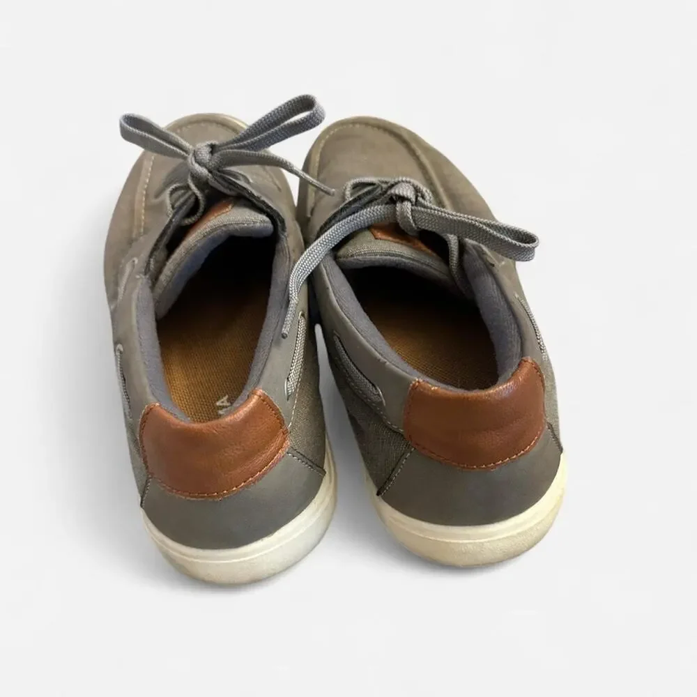Sonoma boat loafer sneakers Big Boys size 7 grey lifestyle preppy